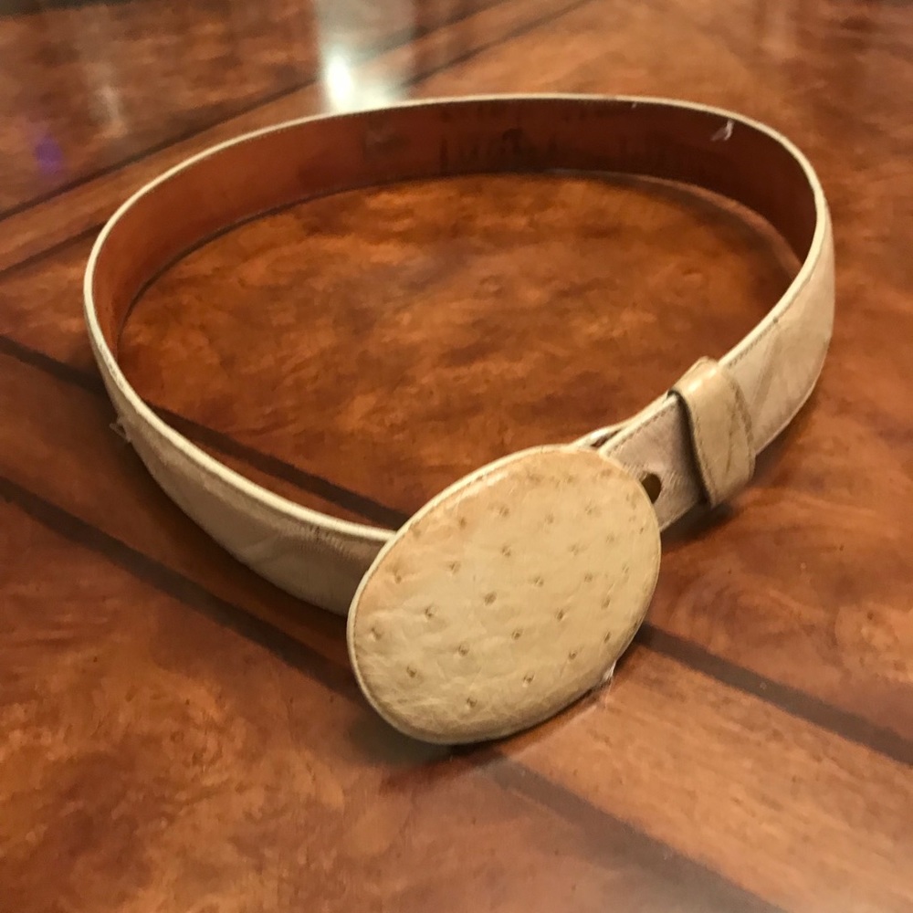 Exotic leather belt